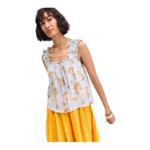 On 34th Women's floral Ruffle-Strap Tank Size XXL